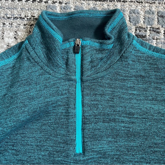 NWOT Eddie Bauer Teal Kachess 2.0 1/4 Zip Fleece Pullover Men’s Medium - Picture 4 of 11